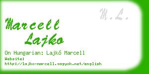 marcell lajko business card